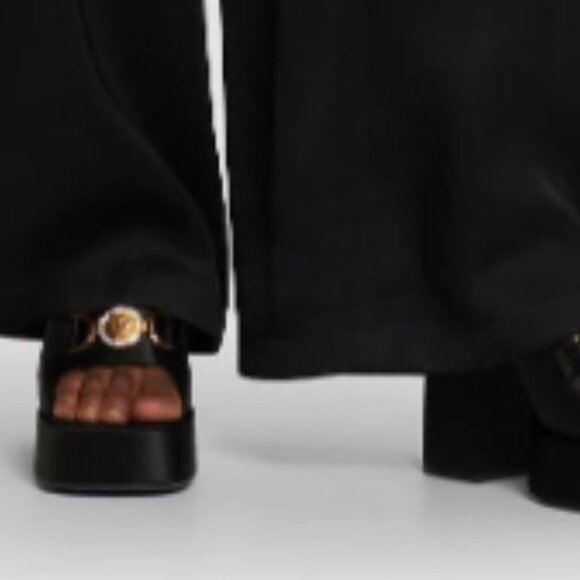 SOLD...BRAND NEW IN BOX  Aevitas Satin Platform Mules Size : 39 - Picture 8 of 9